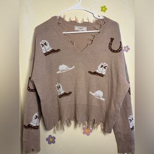 No Comment Western Sweater